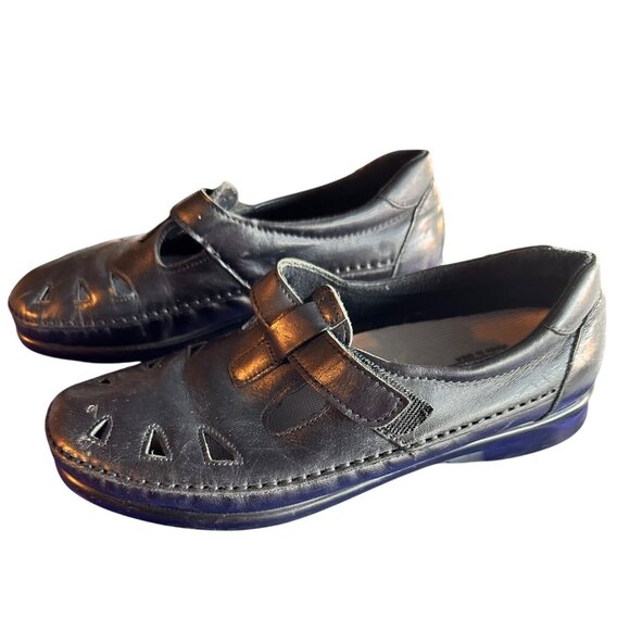 SAS Size 8 Tripad Orthotic Comfort Womens Leather Walking Shoes Black - Picture 5 of 11